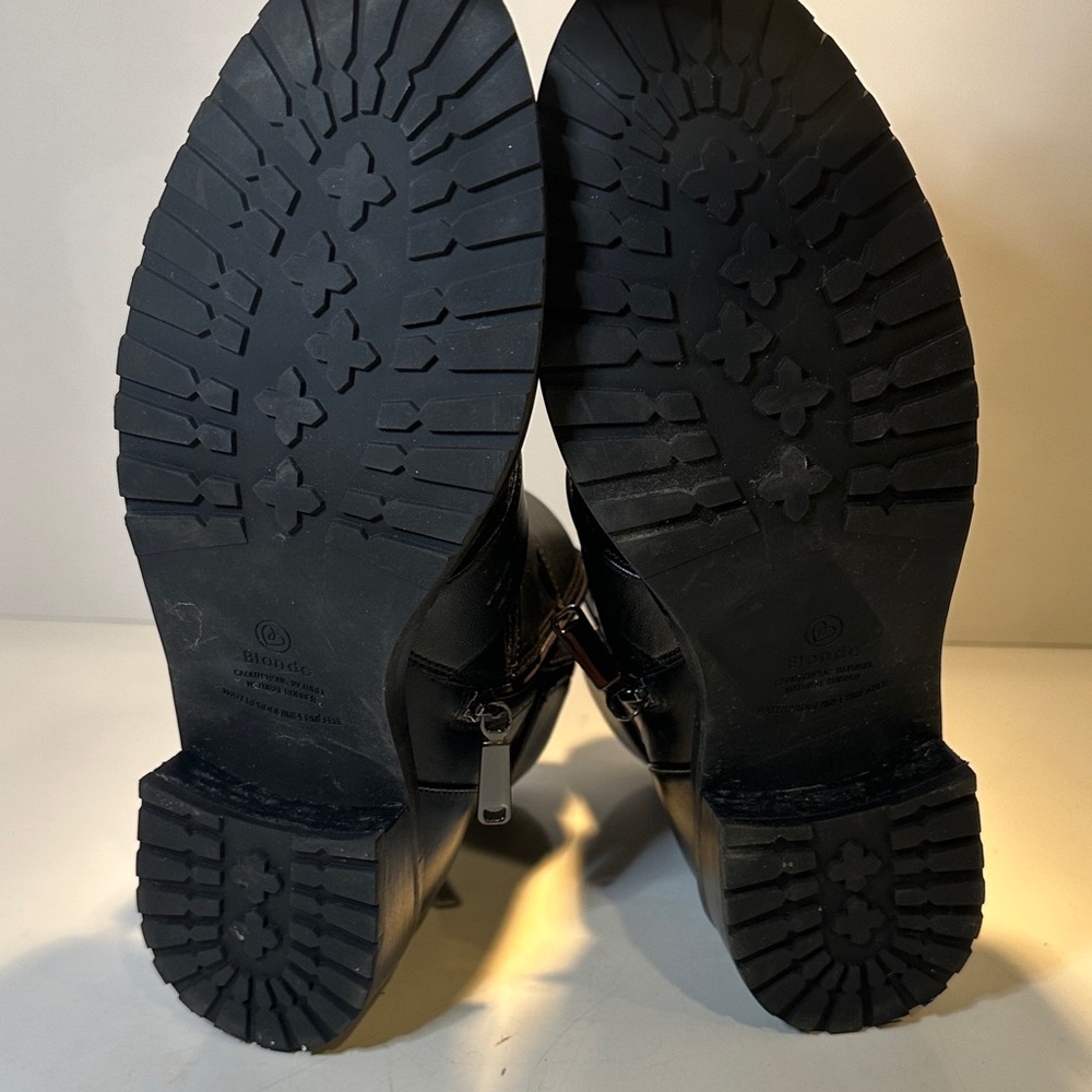 Blondo Black Leather Moto Boots with Buckles - Picture 7 of 7